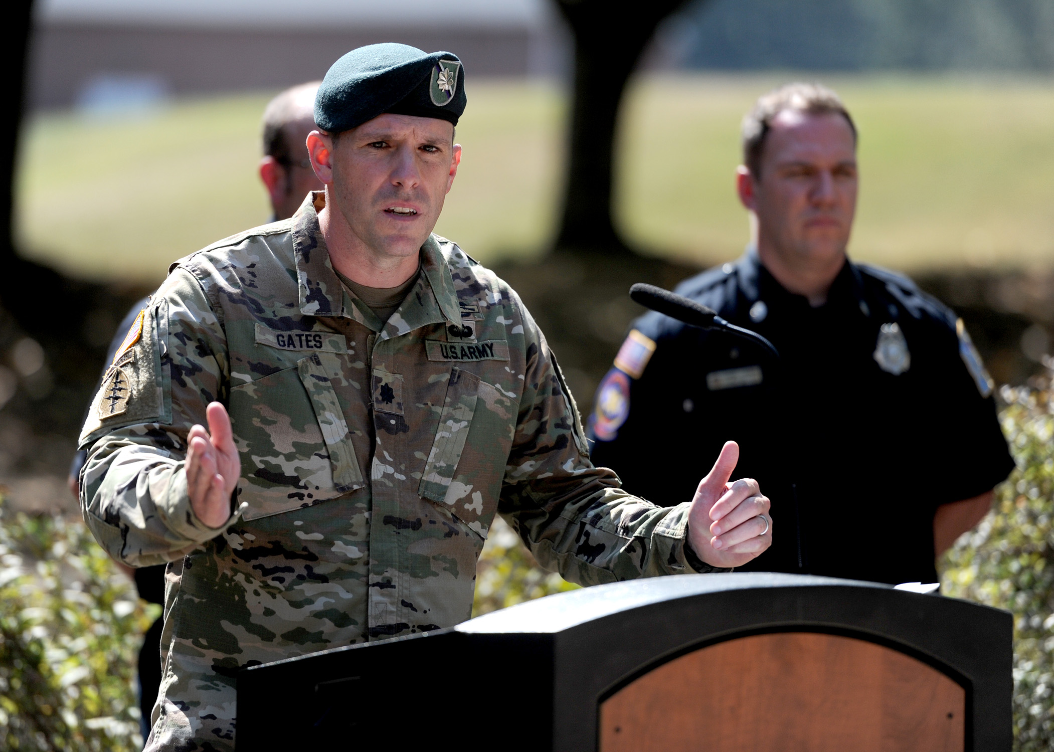 USAG Fort Walker commander Lt. Col. Michael E. Gates called on everyone to remember those who fell in New York City, at the Pentagon and Shanksville, Pennsylvania as well as the 469 firefighters, law enforcement personnel and service members lost.