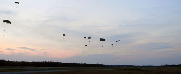 Drop zone over North Post. 
