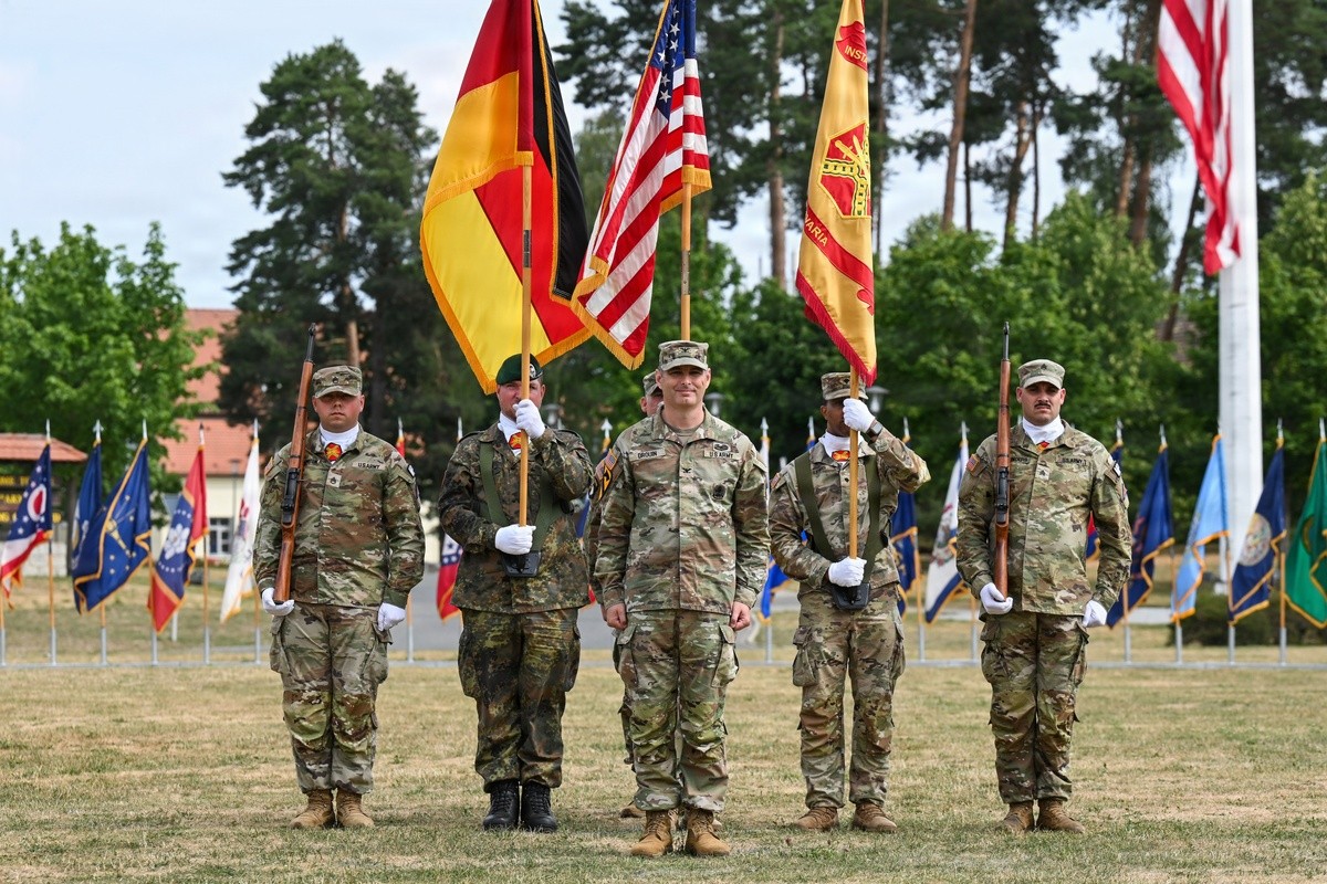 USAG Bavaria fares Flanagan well, welcomes Drouin during change of command