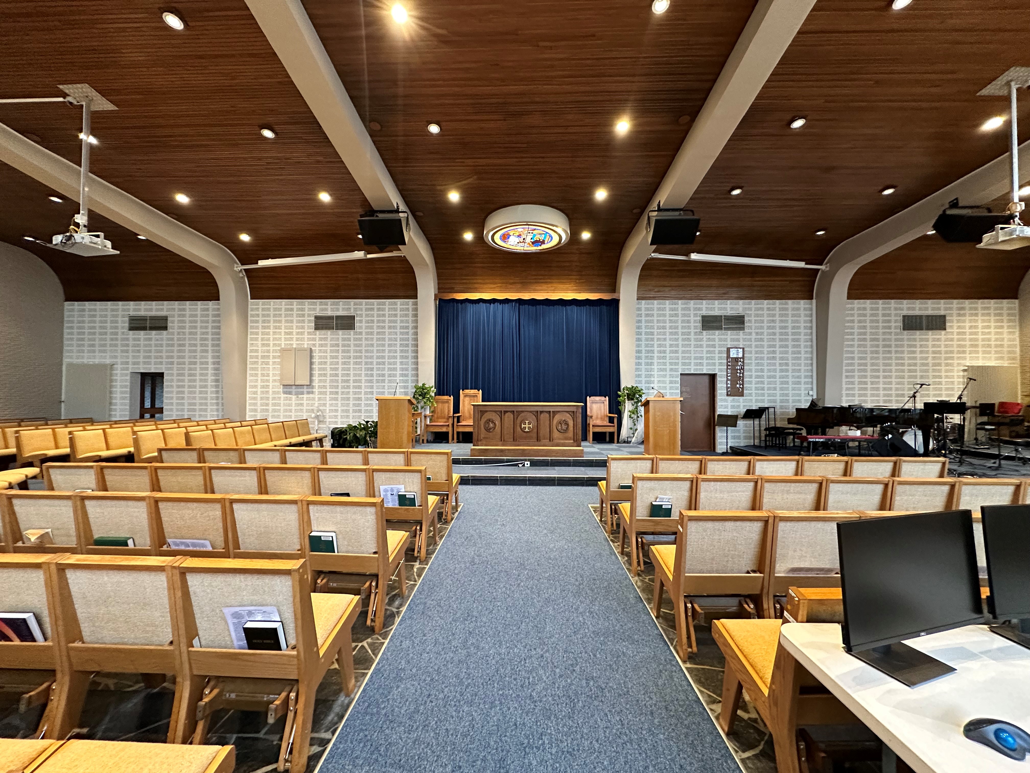 A photograph of the inside of a chapel.