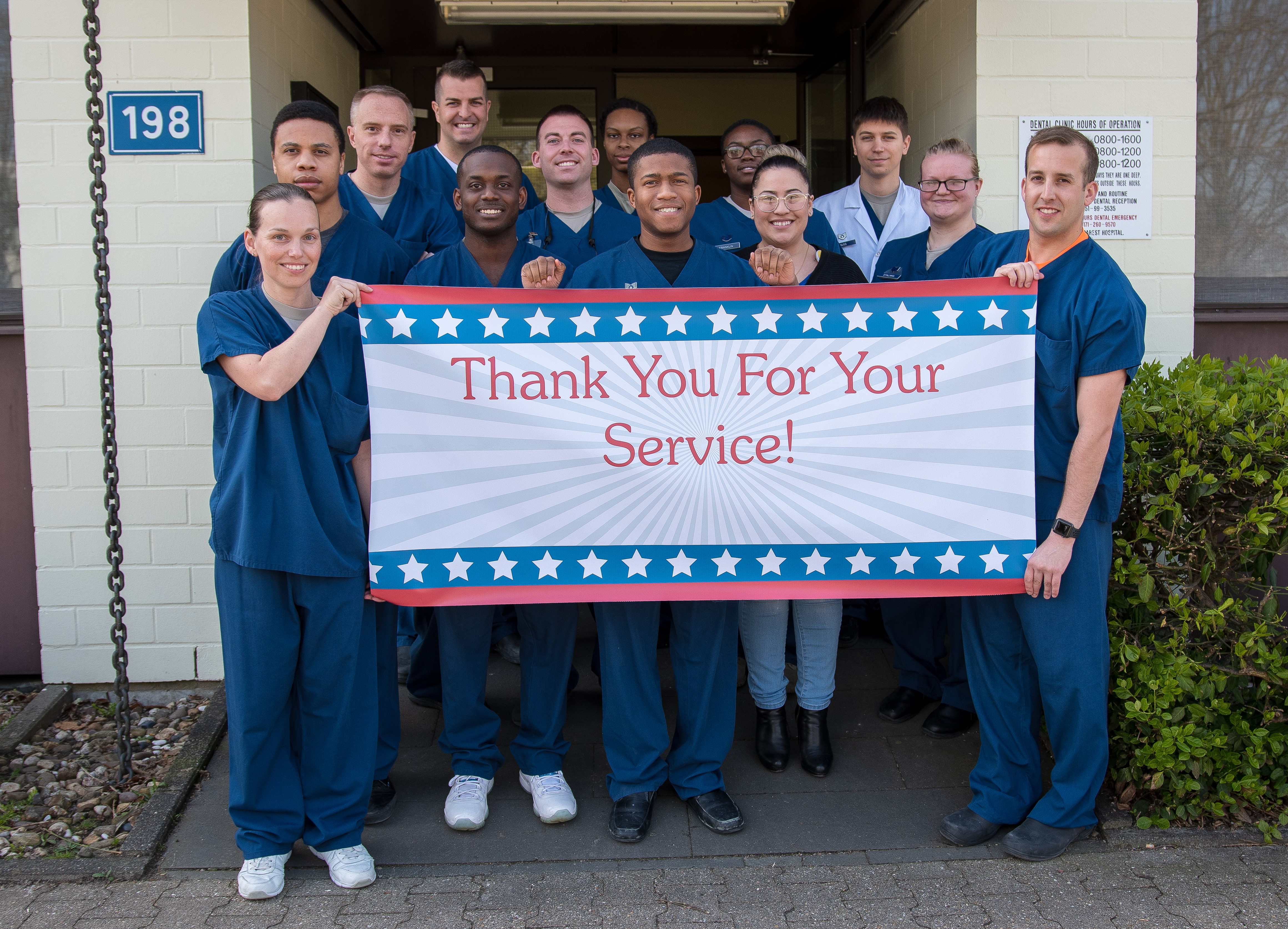 A photograph of healthcare workers