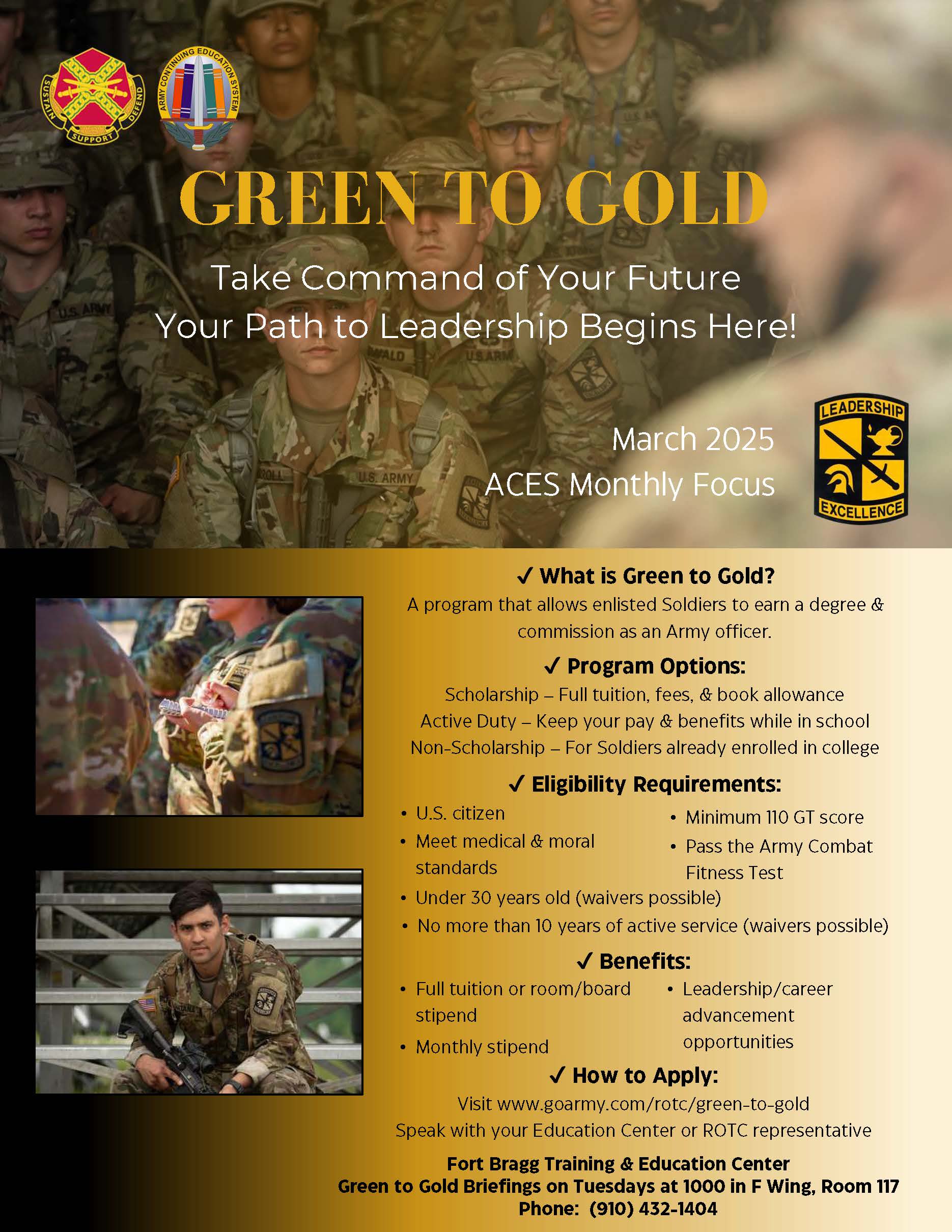 Green to Gold Program Flyer