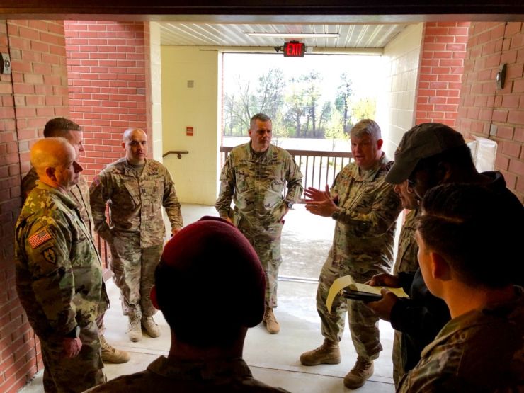 Leadership discuss ways to improve and correct barracks living conditions for Soldiers