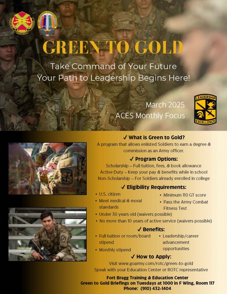 Green to Gold Program Flyer