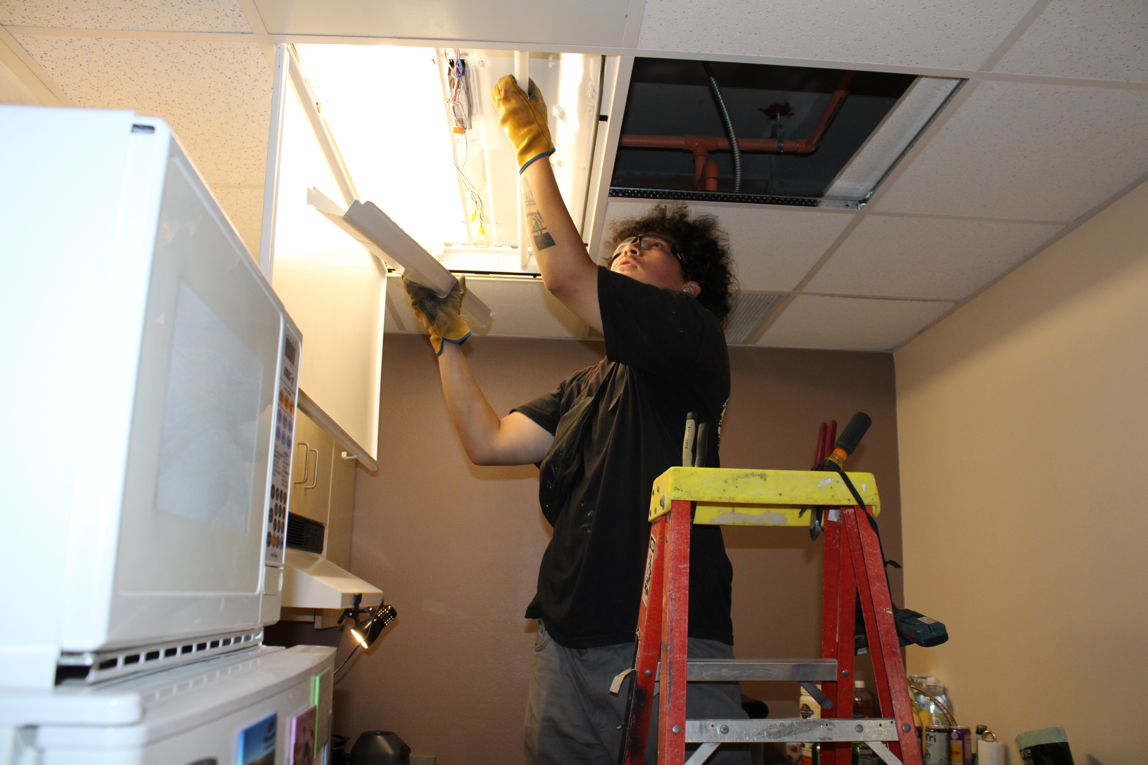 Barracks get new light fixtures