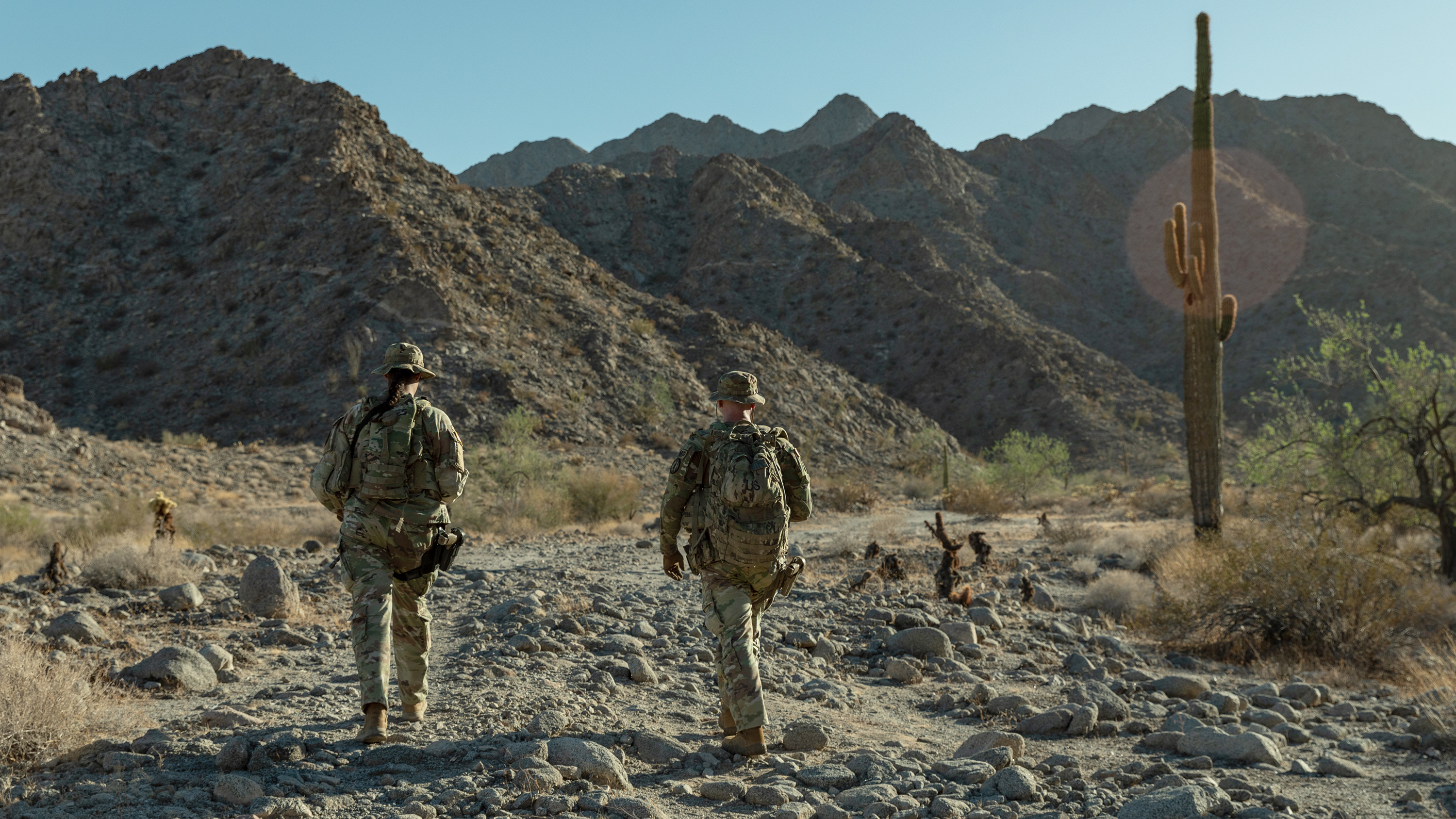 Foot patrol near border