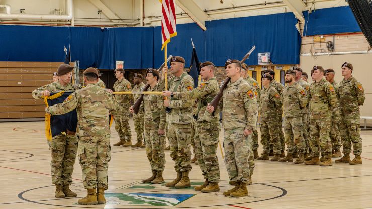 1st Battalion, 4th SFAB Cases Colors for Deployment to EUCOM