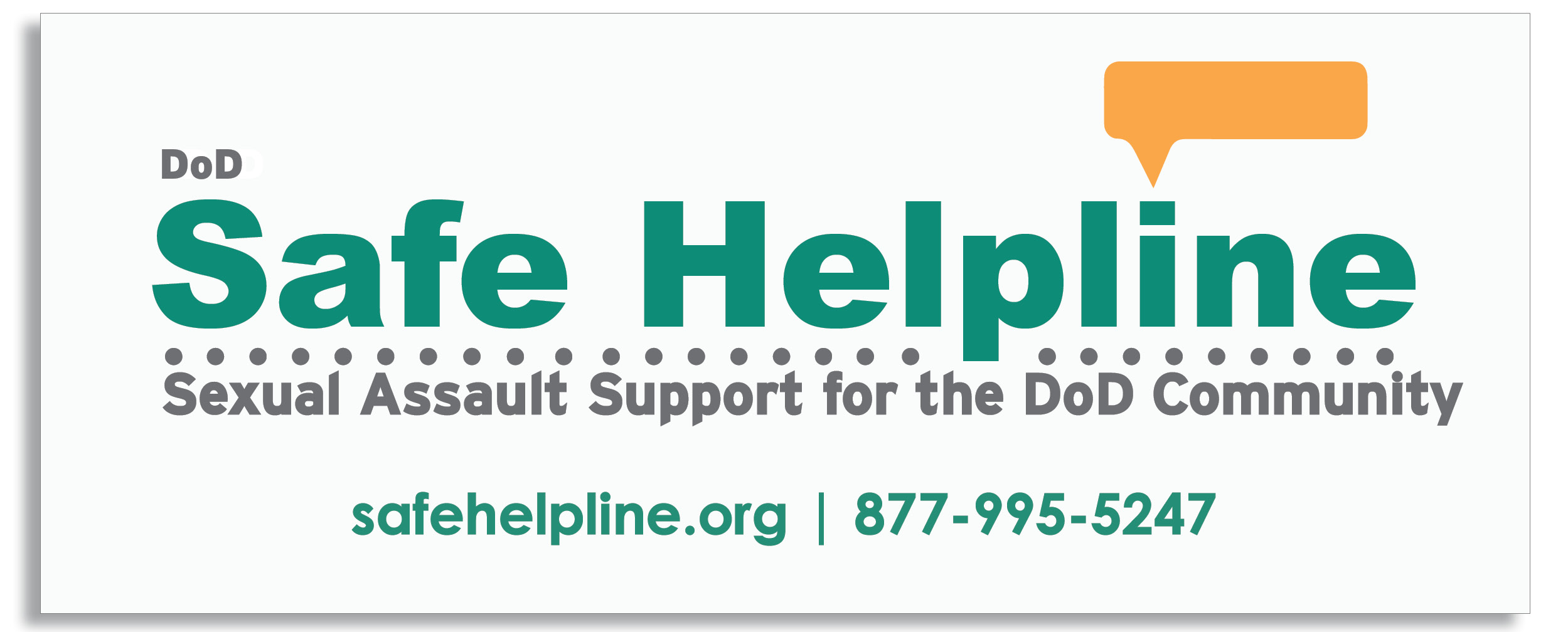 sexual assault support for the dod community by calling 877-995-5247