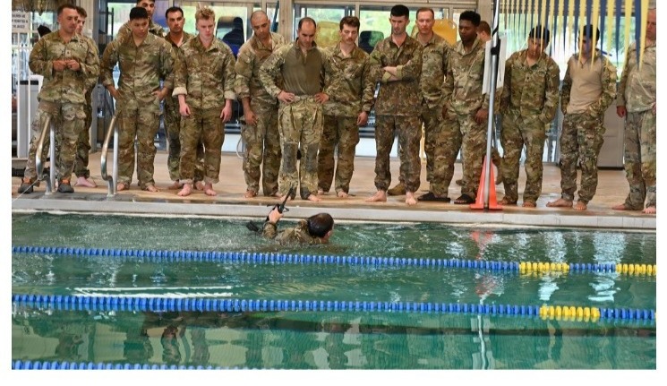 NJARNG 2026 Best Warrior Competitors Support Water Survival Test at JB MDL, 6 May 2026