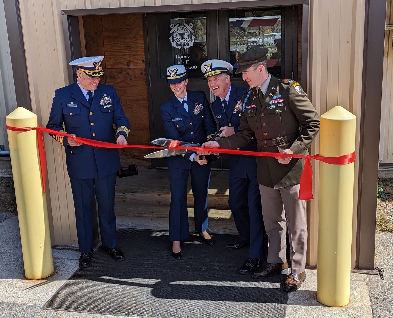 Coast Guard and Army officials cut ribbon on new headquarters on Fort Drum