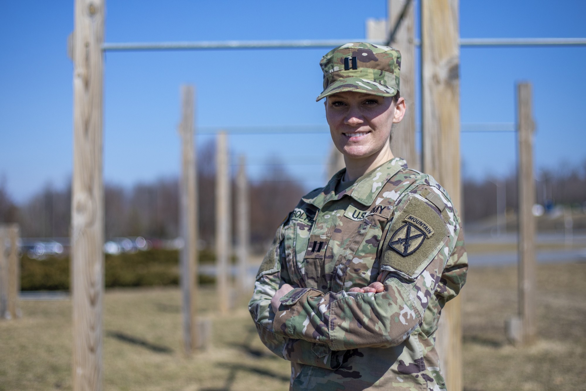Capt. Justine Bolten with arms folded