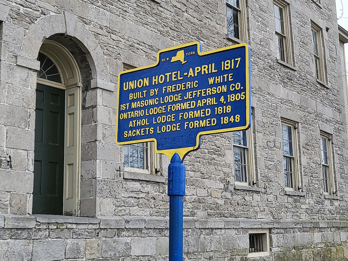 Exterior of Union Hotel in Sackets Harbor.