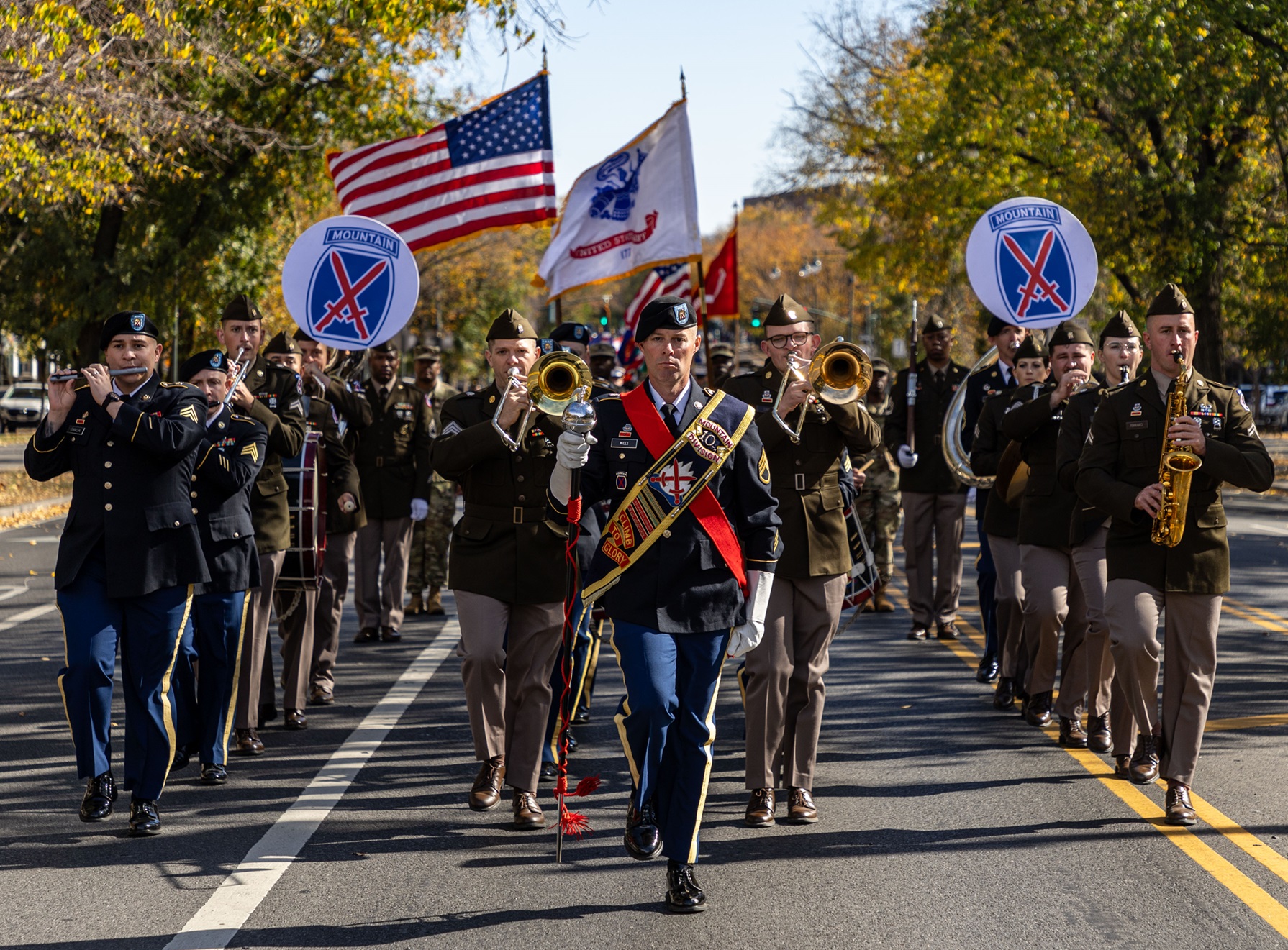 10th Mountain Division Band marches in Brooklyn Veterans Appreciation Parade.