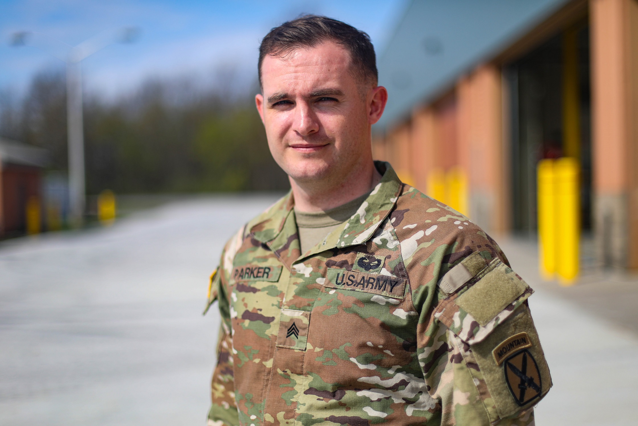 Sgt. Chase Parker looks at camera.