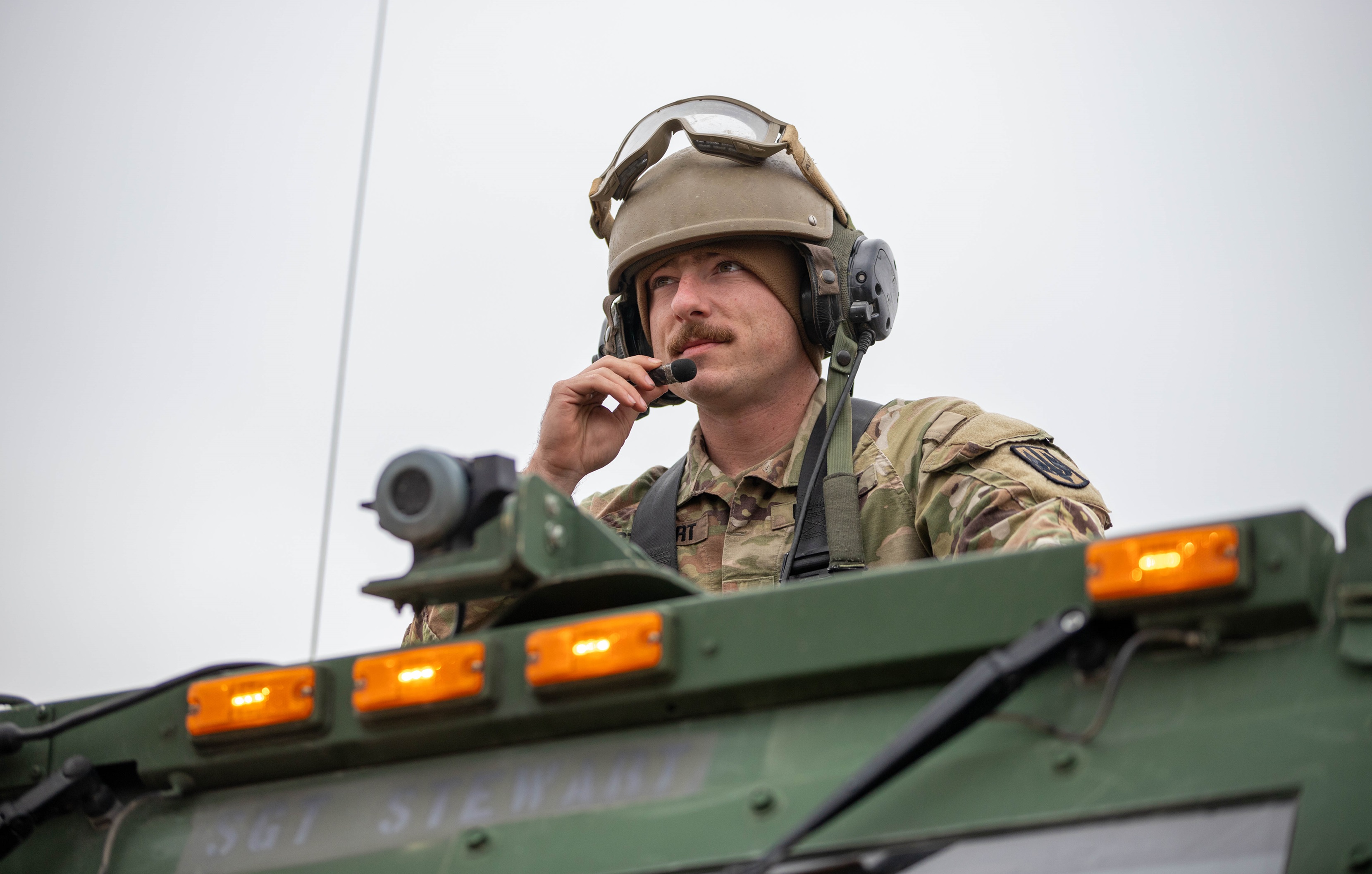 Soldier operates HIMARS during training exercise on Fort Drum.