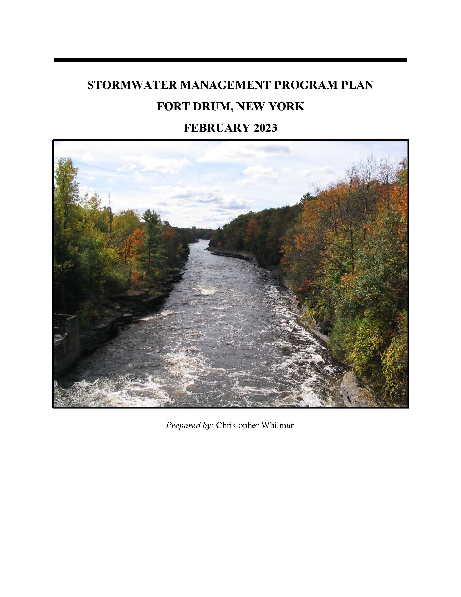 2023 Fort Drum Stormwater Management Plan cover.jpg