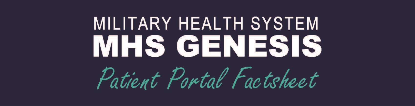 MHS GENESIS Patient Portal graphic