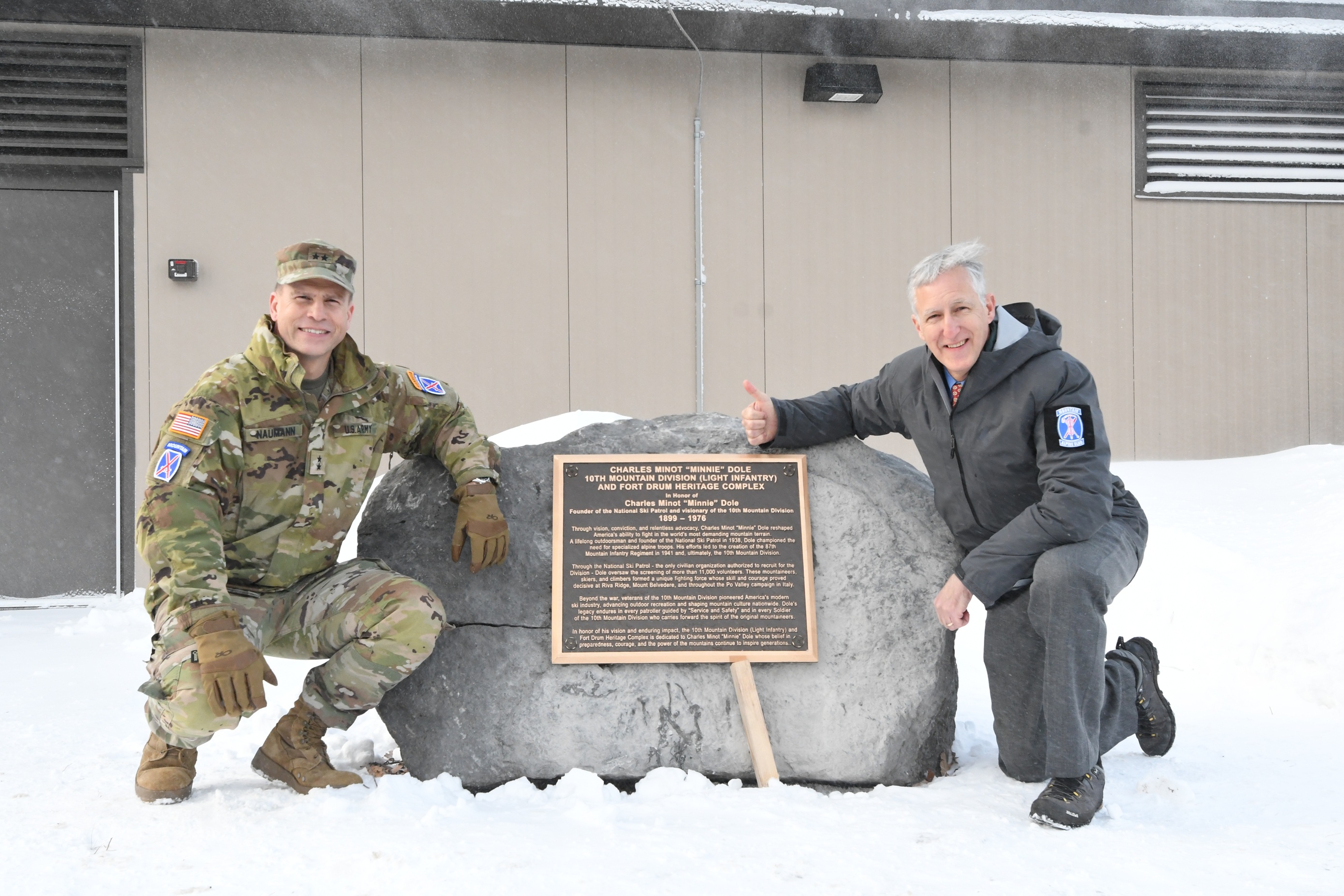 Fort Drum honors 10th Mountain Division visionary at Dole Heritage Complex dedication