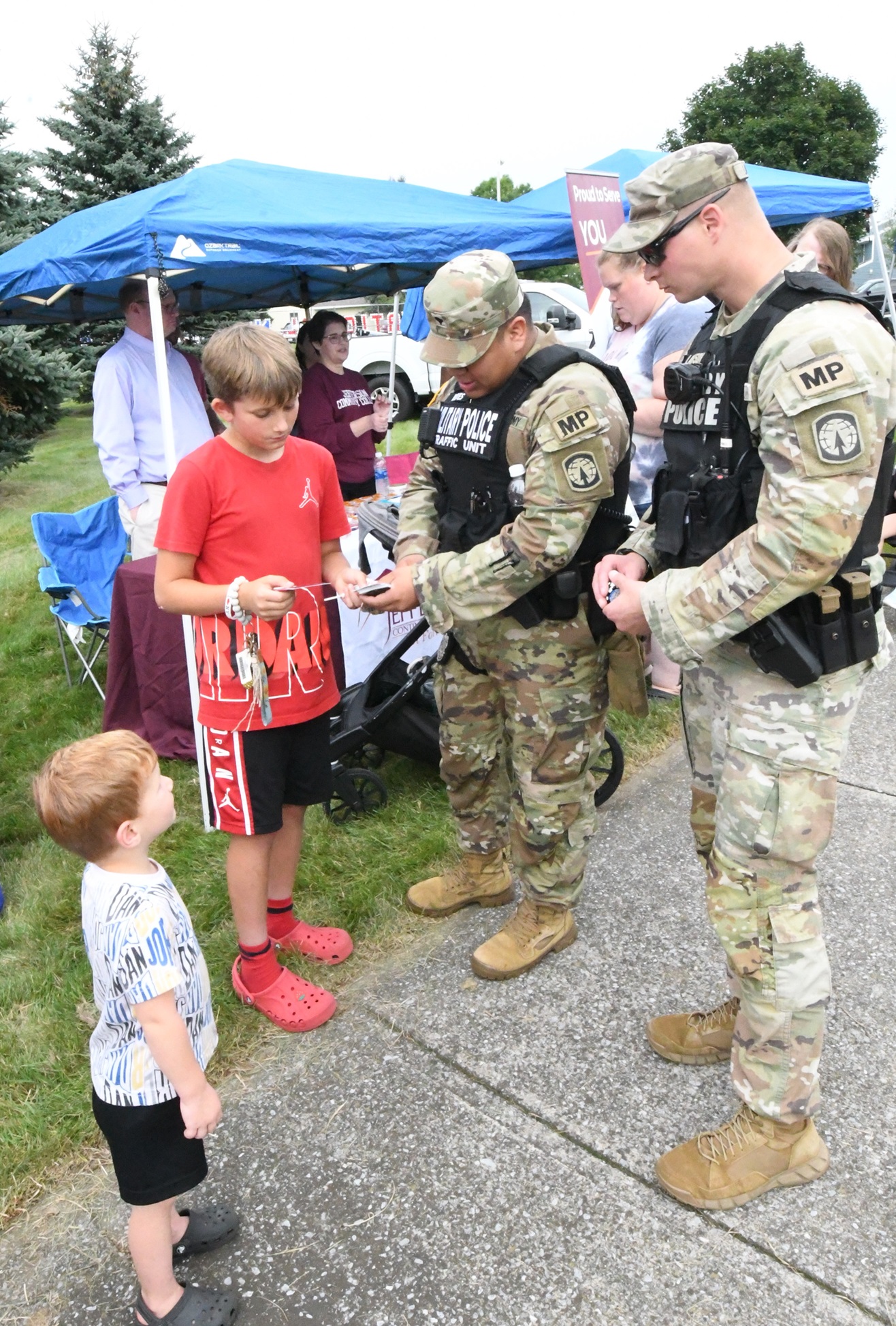 MPs talk with children at 2024 National Night Out.