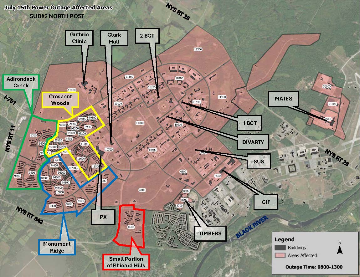 15 July Power Outage Map