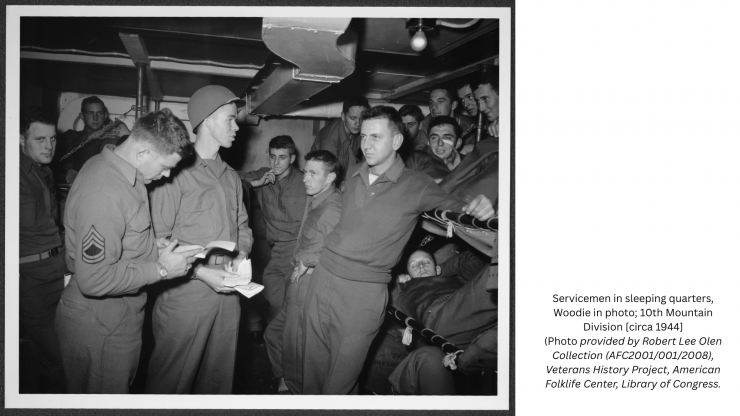 Servicemen in sleeping quarters
