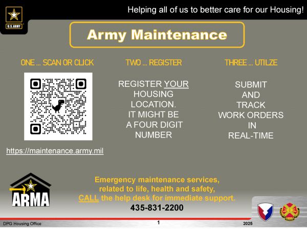 Photo of Army Maintenance ArMA flyer