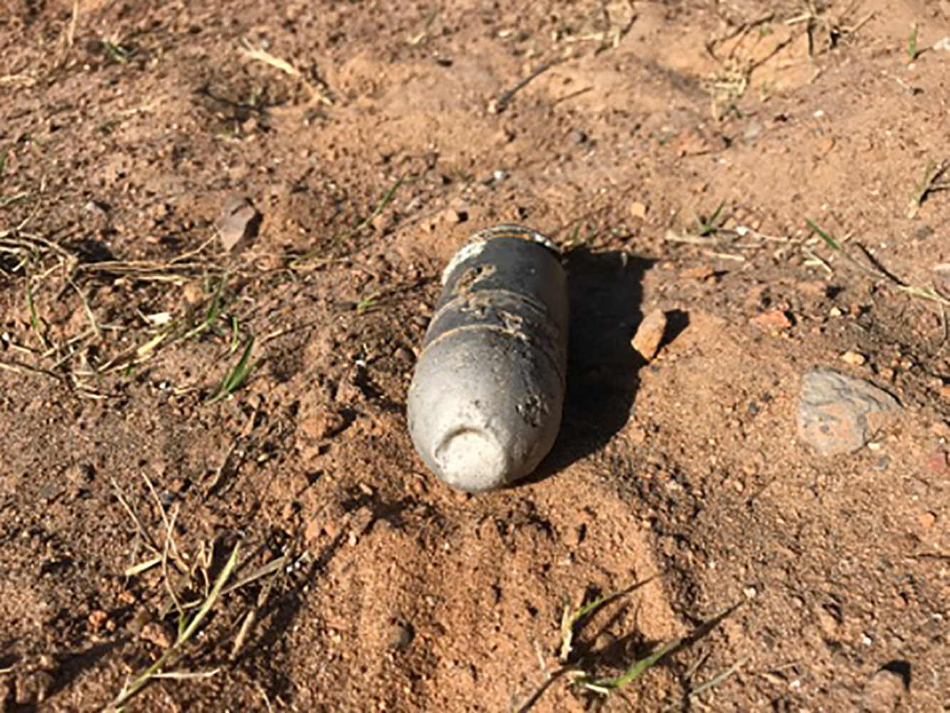 File photo of an unexploded 40mm grenade.