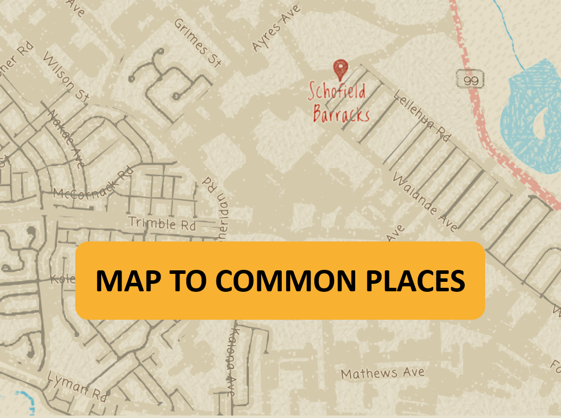 Map for Common In-Processing Locations