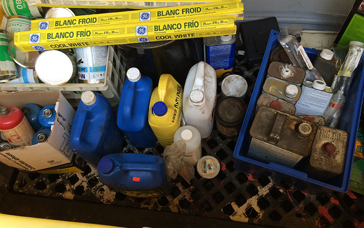 Stock image of hazardous waste