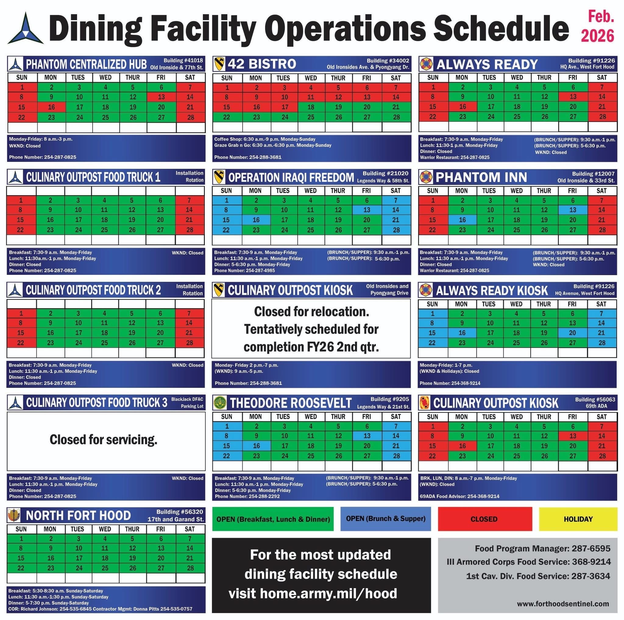 DFAC Schedule