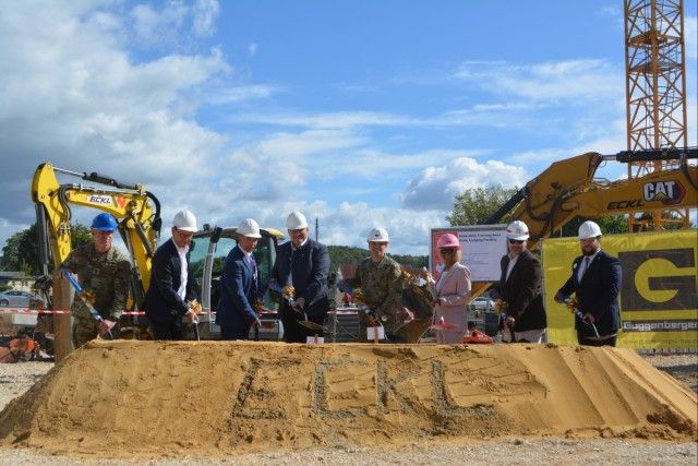 Army, German leaders break ground on Hohenfels Army Lodge construction