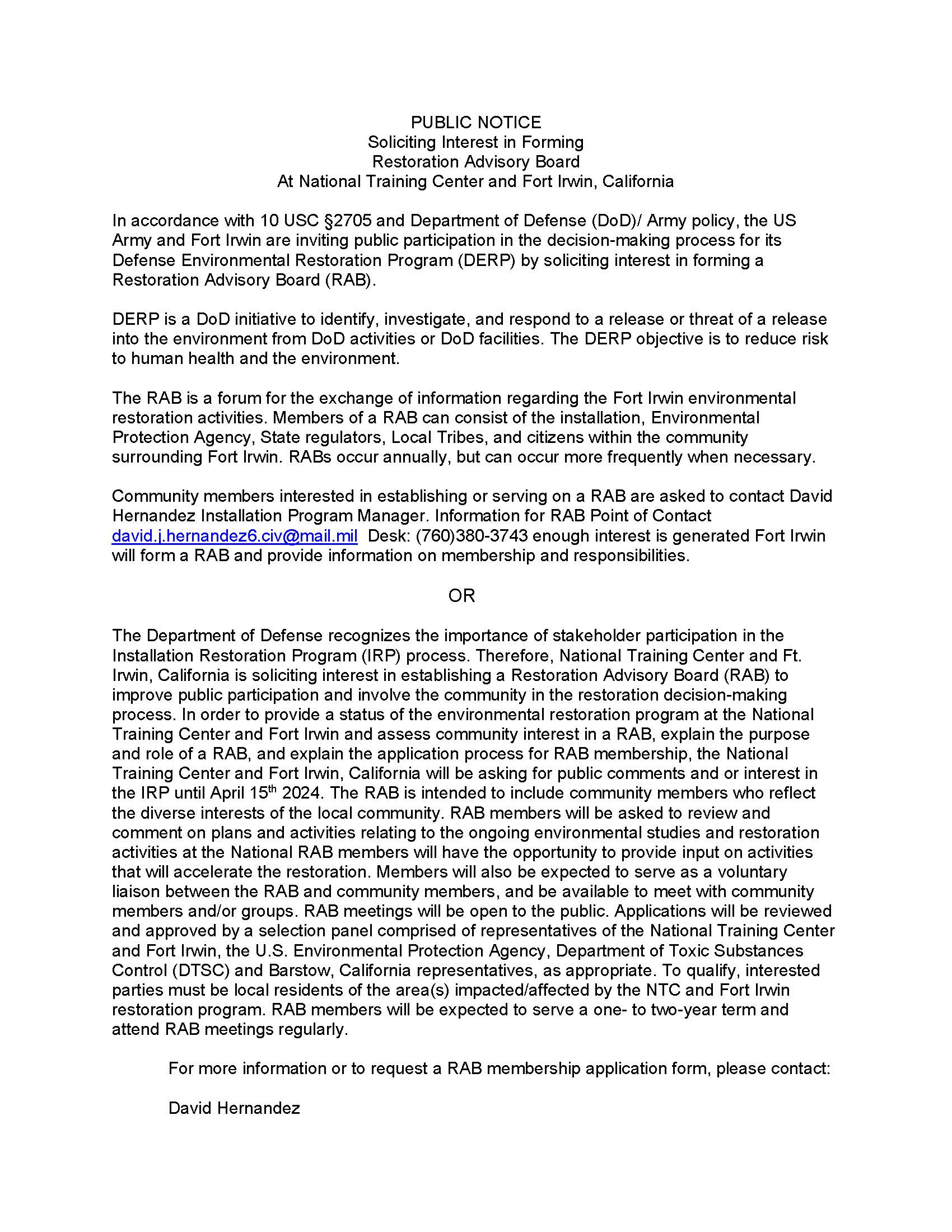 The NTC and Fort Irwin