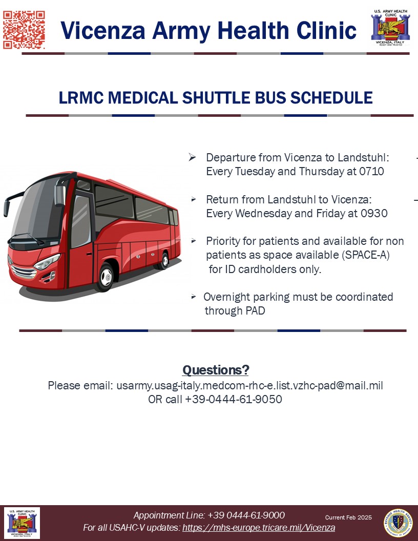Medical TDY Shuttle Bus Flyer