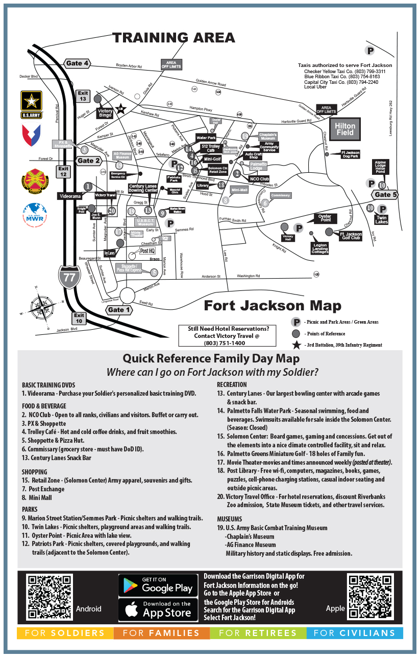 Map of Fort Jackson