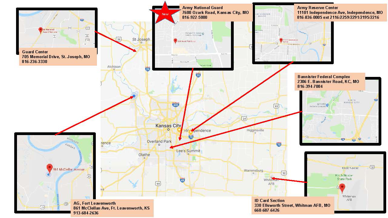 ID cards - DEERS Locations