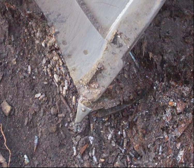 Bullet casings found during removal of lead-impacted  soil at Miller Hill