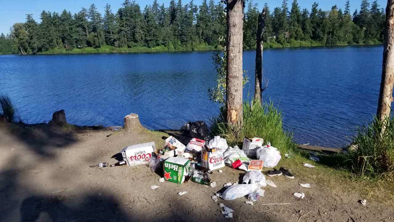 Pack it in and pack it out. Take your trash home! 