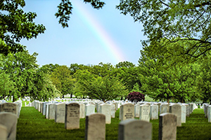 Photo: A rainbow over Arlington National Cemetary.