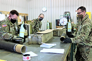 Photo: speStudents in the 89B Advanced Leader Course conduct ammunition inspection training Feb. 3 at the Fort McCoy Ammunition Storage Point.