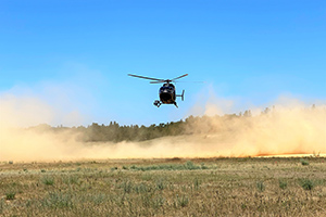 Photo: A UH-60 Black Hawk lands at Young Air Assault Strip on June 16 during operations for the Patriot ‘21 exercise at Fort McCoy.