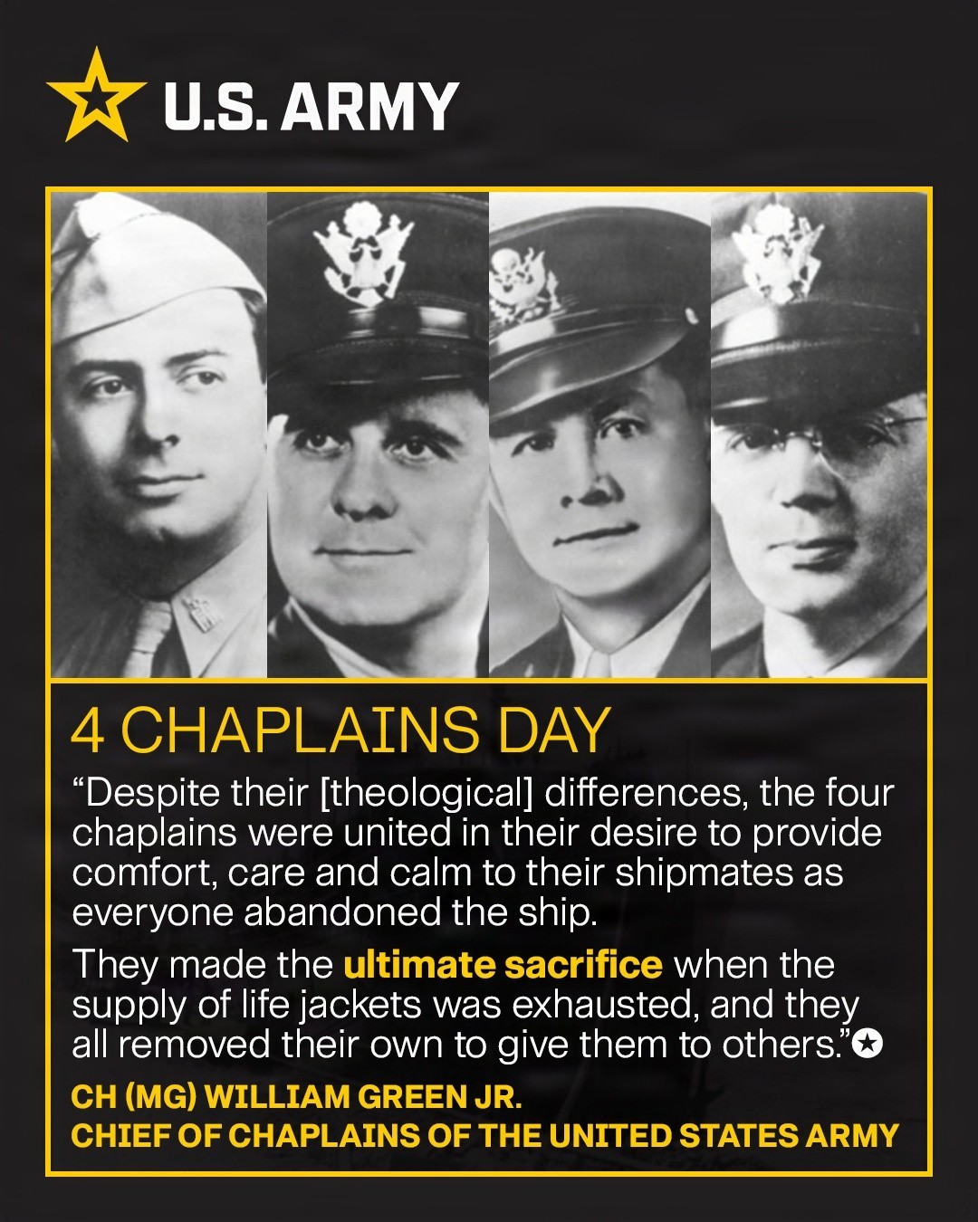Fort McCoy chaplain: Remembering story of Four Chaplains
