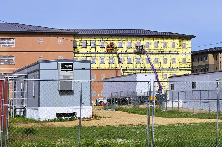 Fort McCoy's East Barracks Project approaches 50 percent complete as progress builds in June 2025