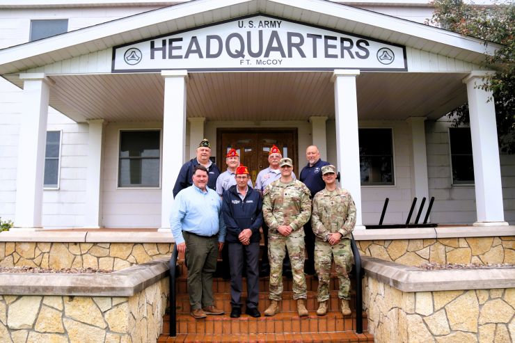 American Legion national commander, representatives visit Fort McCoy, meet leadership
