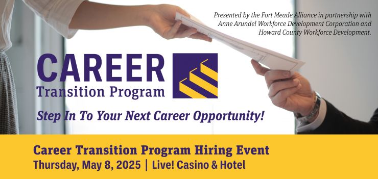 Career Transition Program. Transitioning Military & Spouses: Step into your next career opportunity! This 3-month program ensures you are fully prepared to re-enter the workforce. Click the photo to learn more