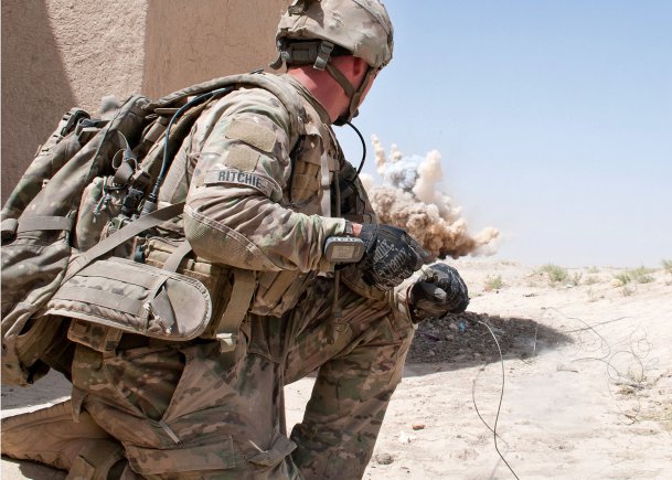 Detonating IED in Afghanistan