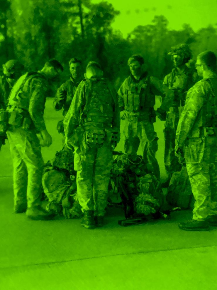 UK Forces conduct night operations