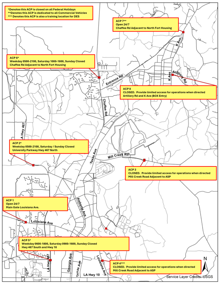 Fort Johnson ACP Location - Hours of Operation