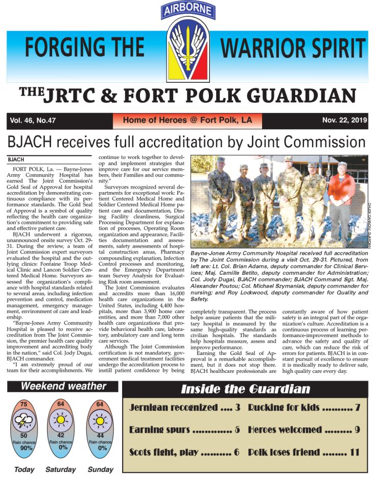 Ft. Polk Guardian November 22, 2019