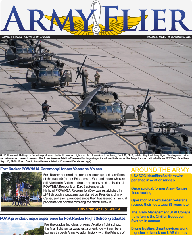 Read the newest issue of the Army Flier! 