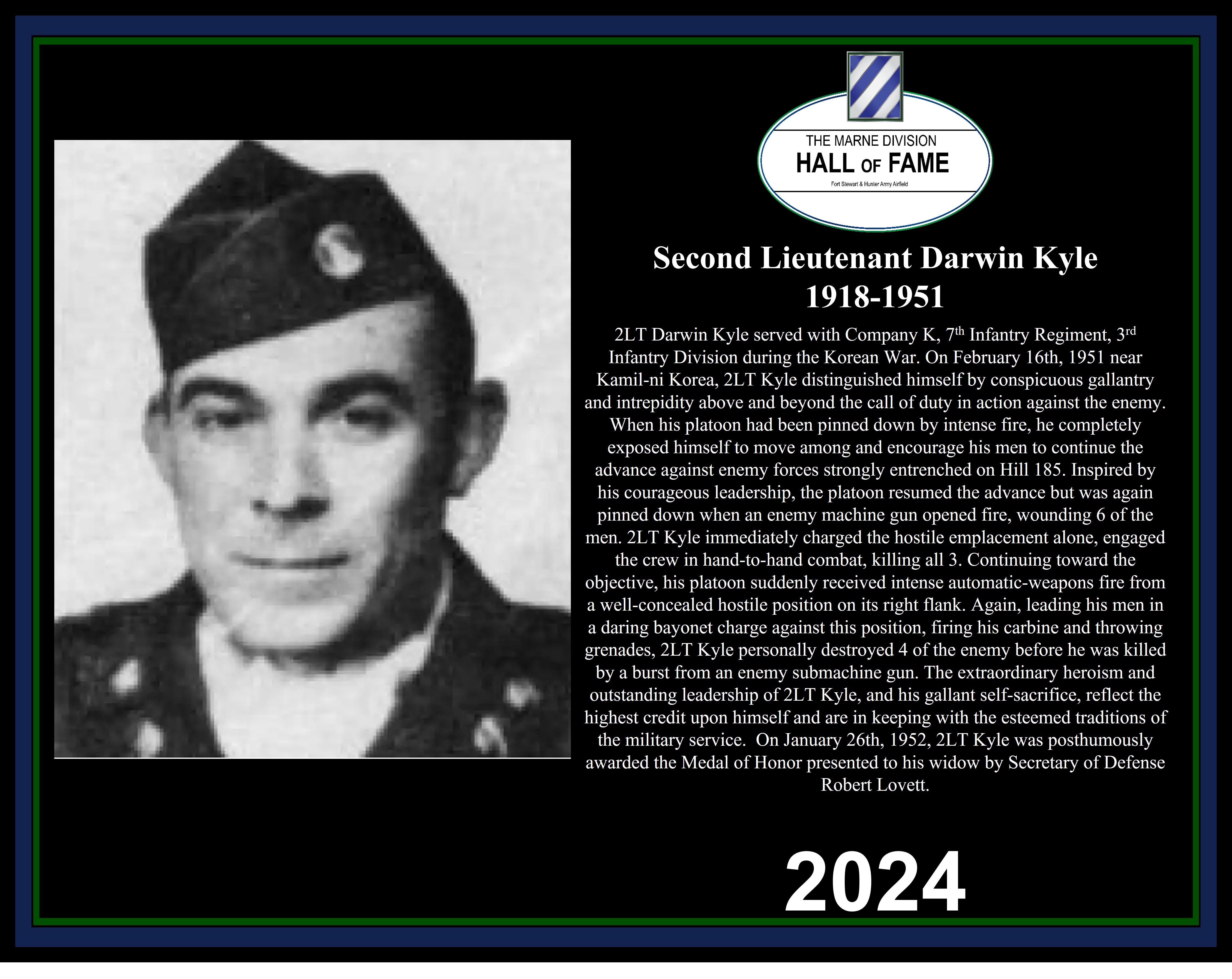 Second Lieutenant Darwin Kyle